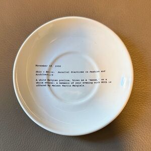 Maison Martin Margiela Cream Text Saucer
